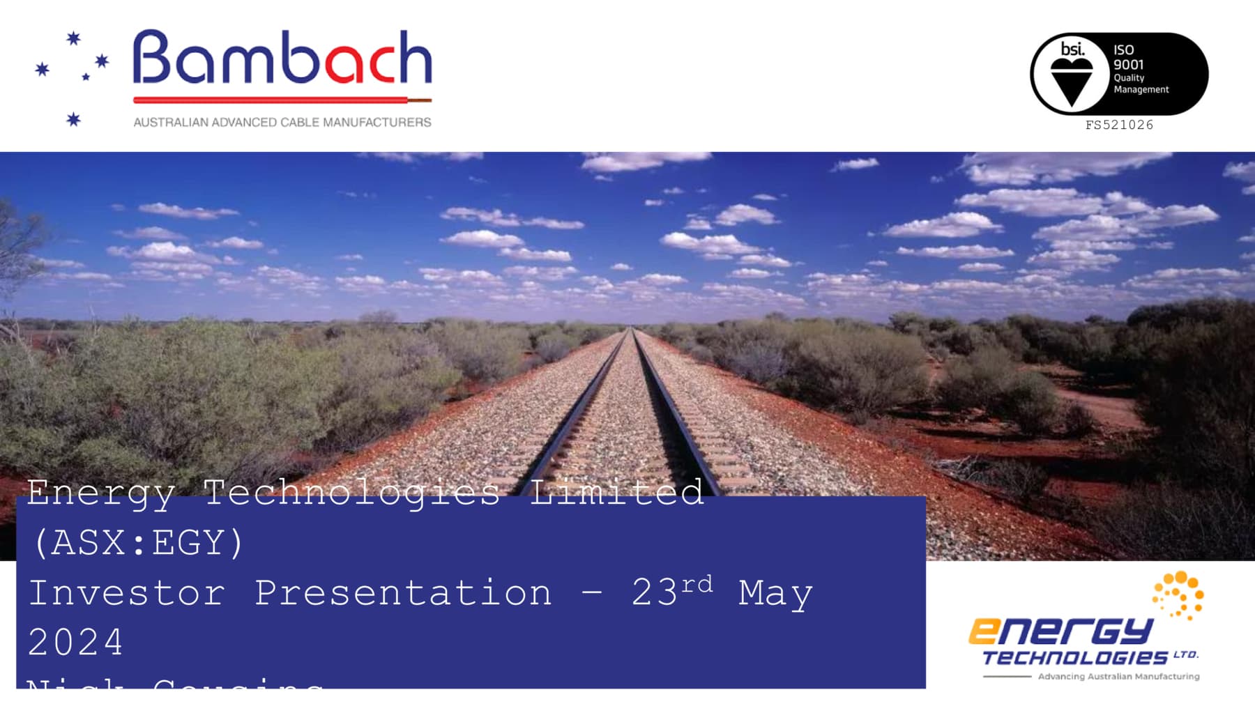 EGY Investor Presentation