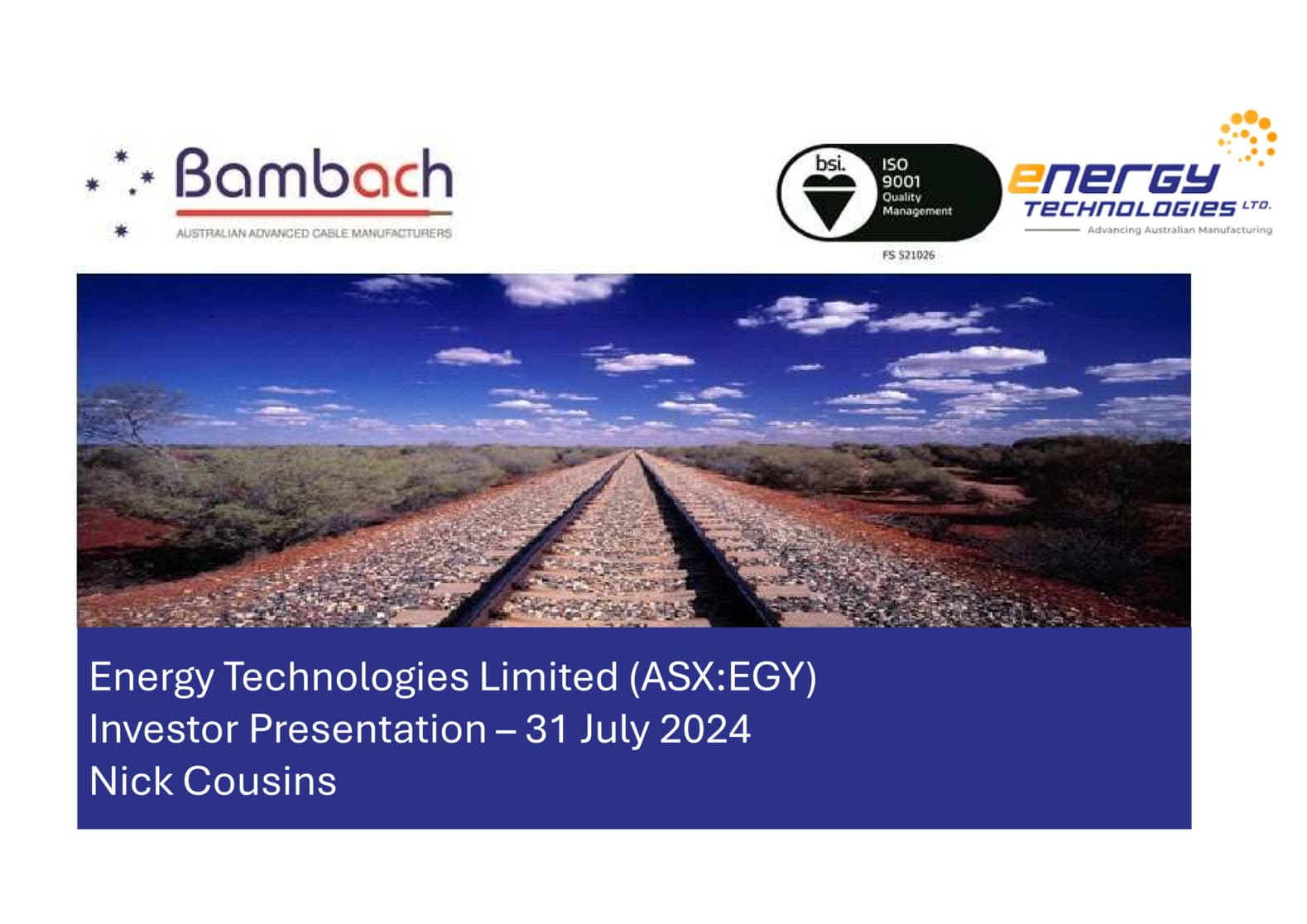 EGY Investor Presentation 31 July 2024