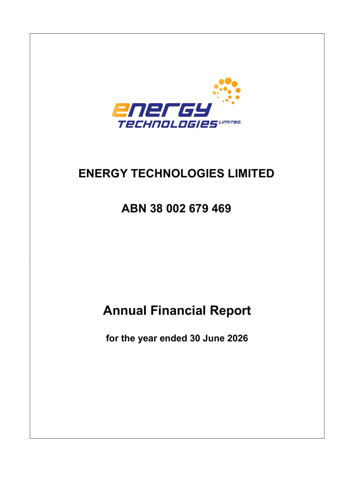 EGY Annual Report FY2026